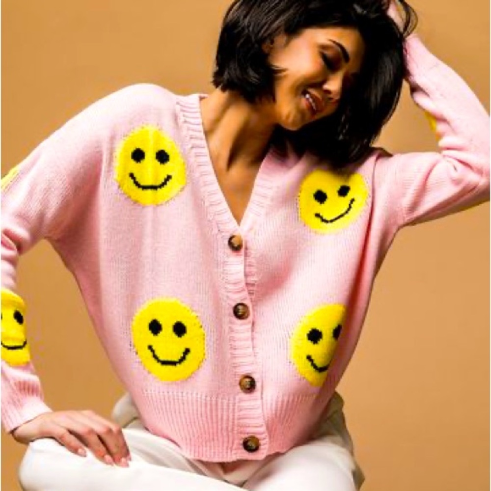 Dressed in LALA “Happy Cardigan” in Baby Pink (NWOT)
